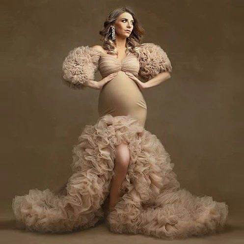 Nude For Photoshoot Maternity Dress
