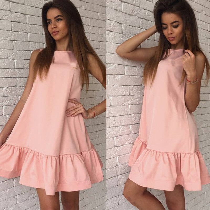 Alice Casual Mini A-Line Dress Pink