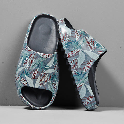 Gray Customize Logo Foam Runner Slippers