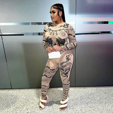  long sleeve crop-top with leggings set