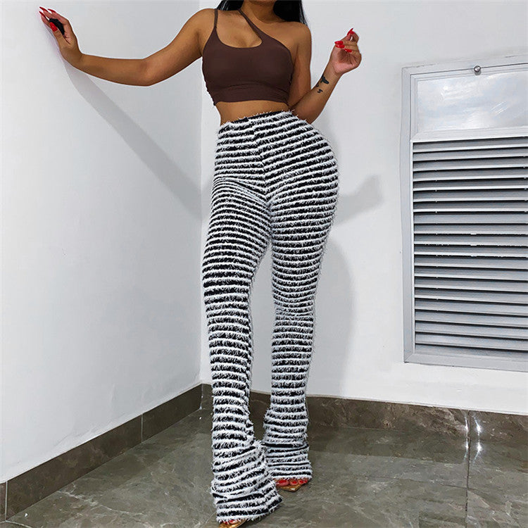 Furr-Ever Fit Striped Pants