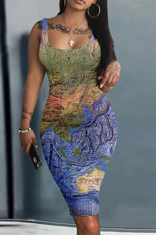 crotchet sleeveless bodycon dress