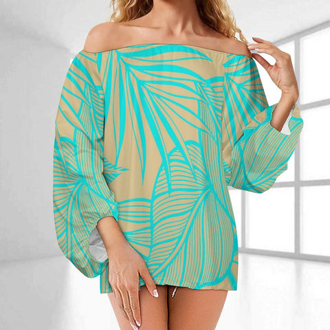 Tribal Style Oversize Dress Green