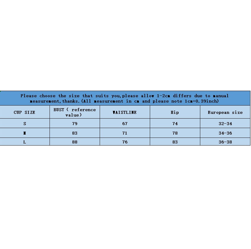 blue swimsuit with zipper size chart