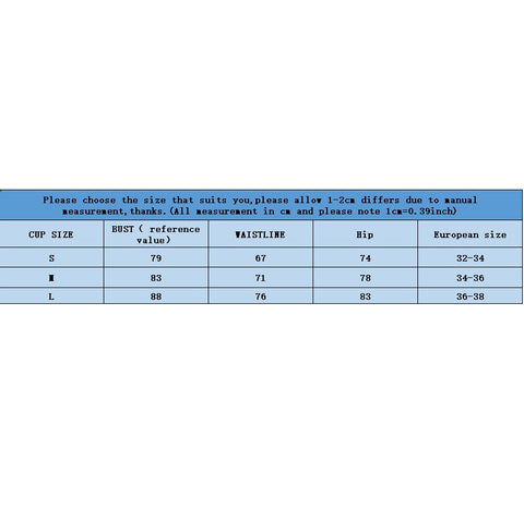 blue swimsuit with zipper size chart
