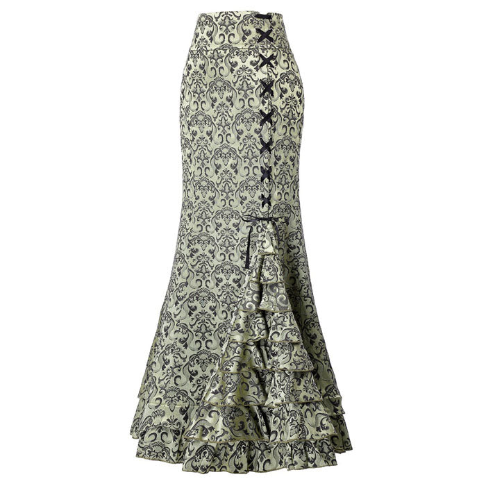 maxi ruffled skirt for women