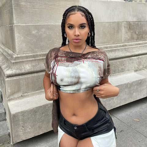 Leather Sexy skinny Big Pockets Shorts