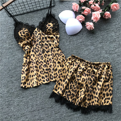 Call My Name Leopard Print Nightware Set 