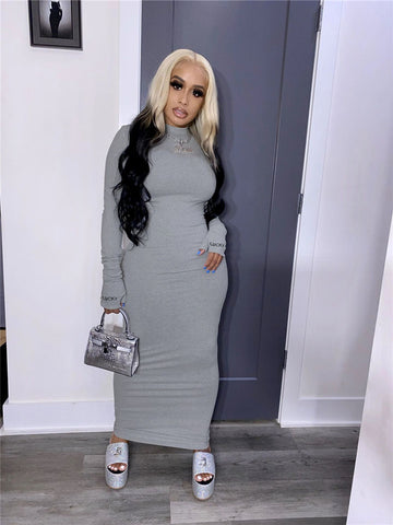 Backless Baddies Casual Dress Gray