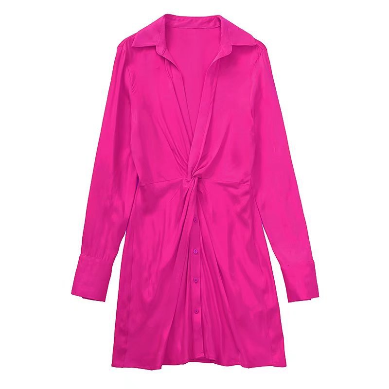 Coffee Date Casual Dress Rose Red
