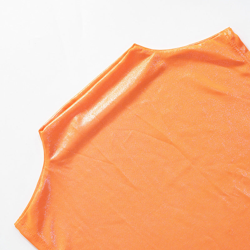 orange party top for women