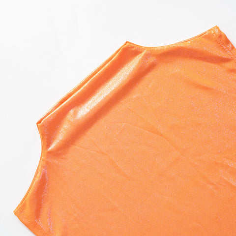 orange party top for women
