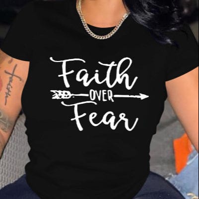 faith over fear Women Graphic Tshirts 
