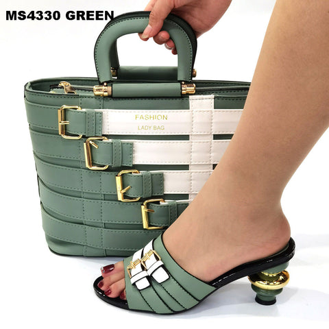 Madam President Purse & Shoe Set Green