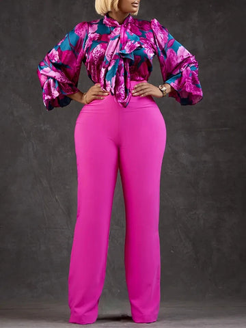 Decent Printed Blouse with Matching Blouse