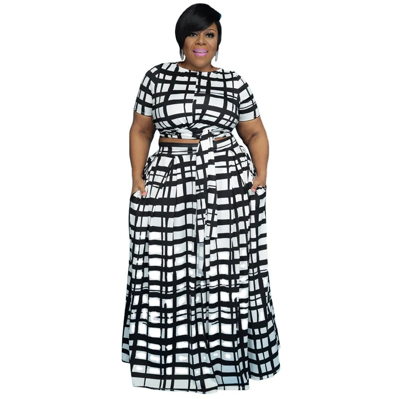 Black Penelope Plus Size Printed Summer Dress