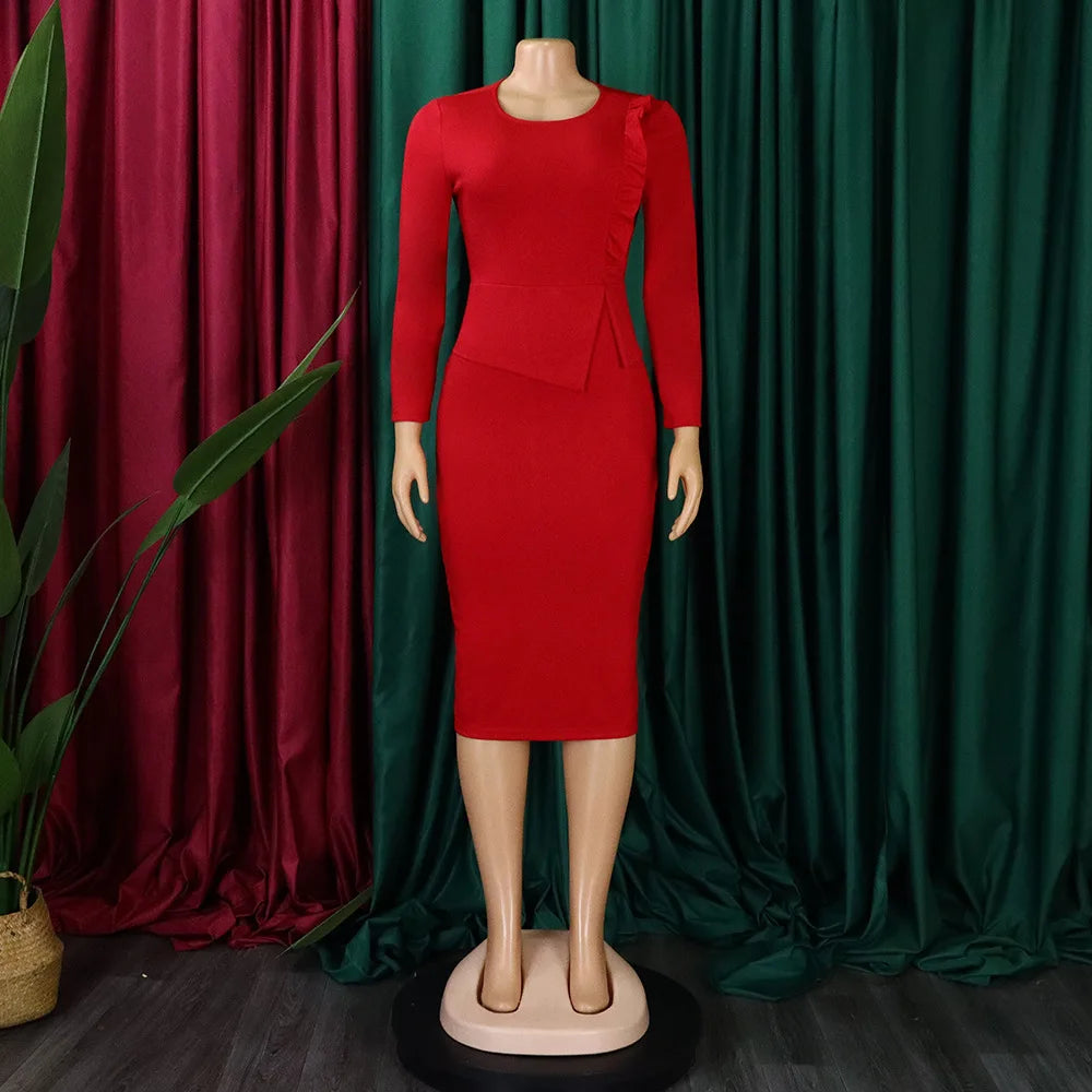 Red Eden's Elegant Office Dress