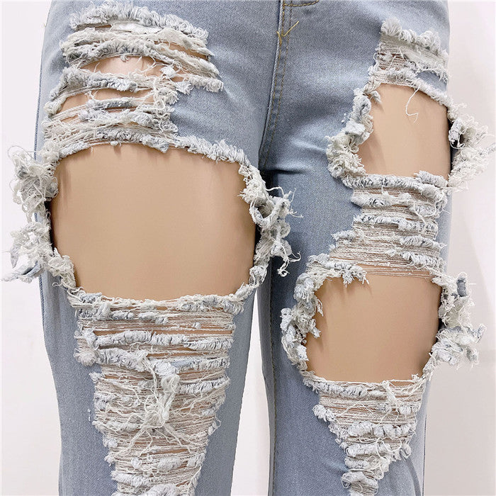 ripped bell bottom jeans