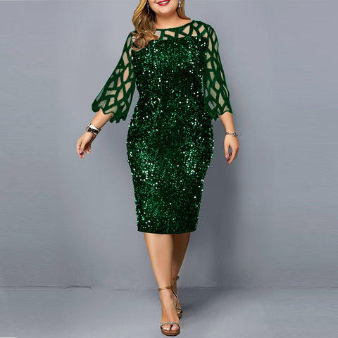 Women's Sequin Dress Green