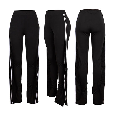 stripped flare pants