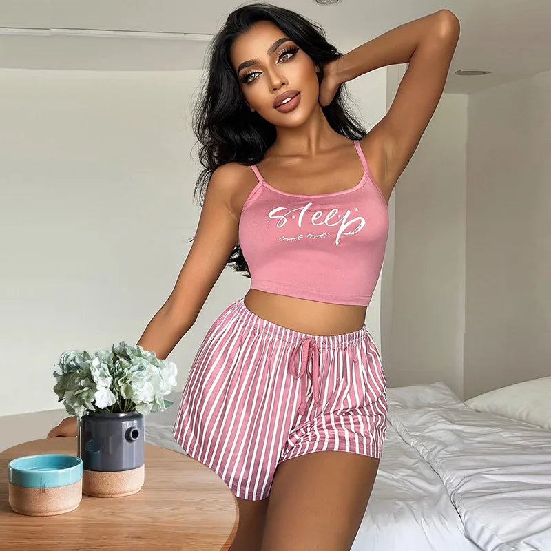 So Sleepy Short Set Light Pink