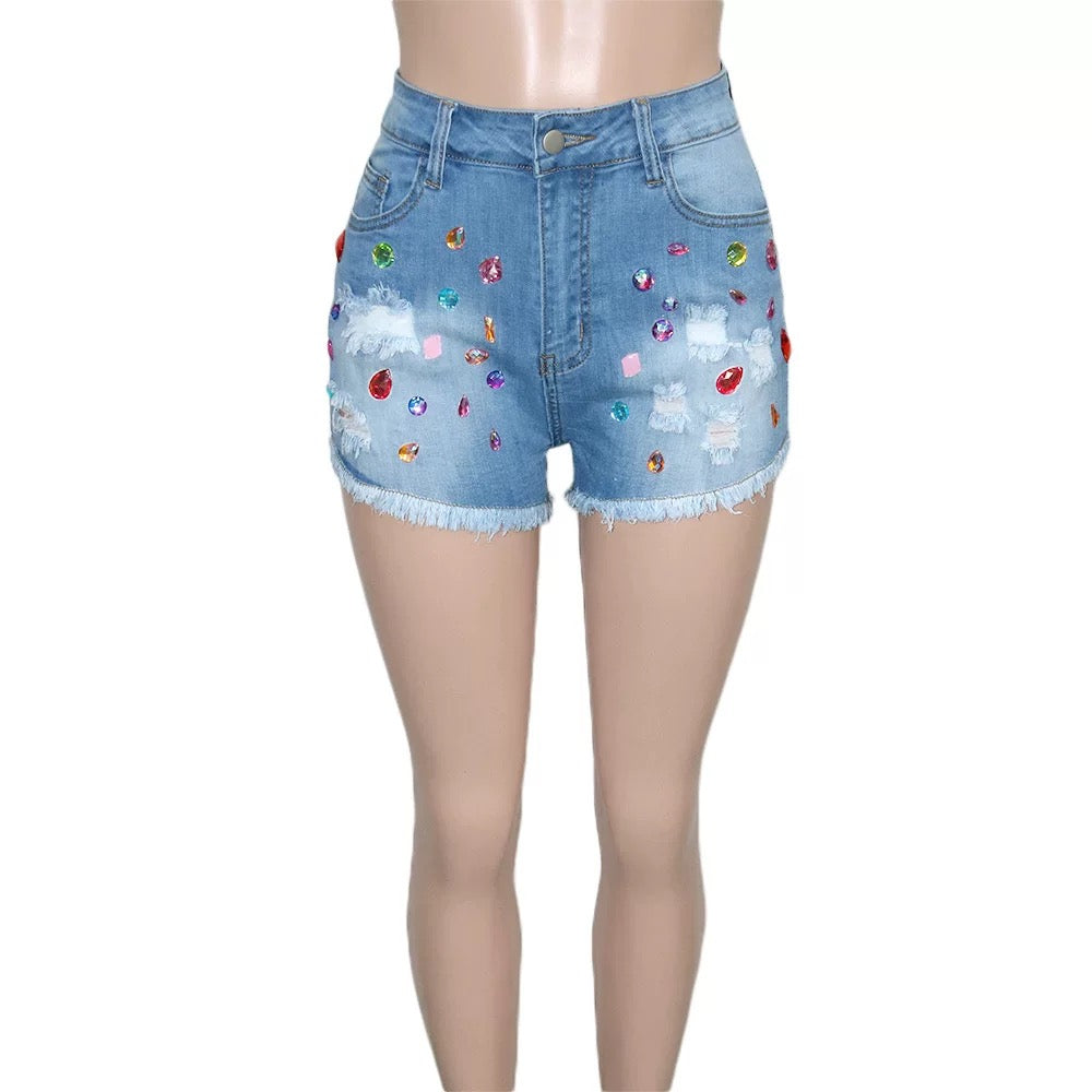 Brushed Colored Diamonds Shorts