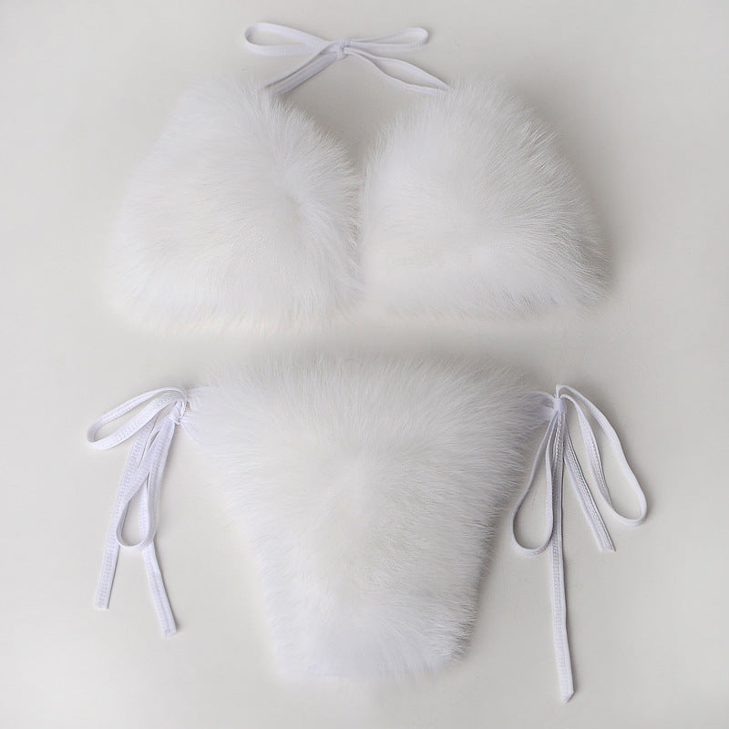 Fur Bikini Set