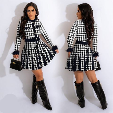 Black Plaid Sensation Casual Dress