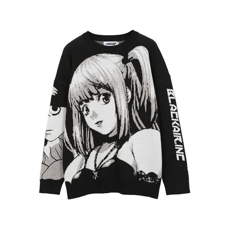 knitted masterpiece sweater black for women