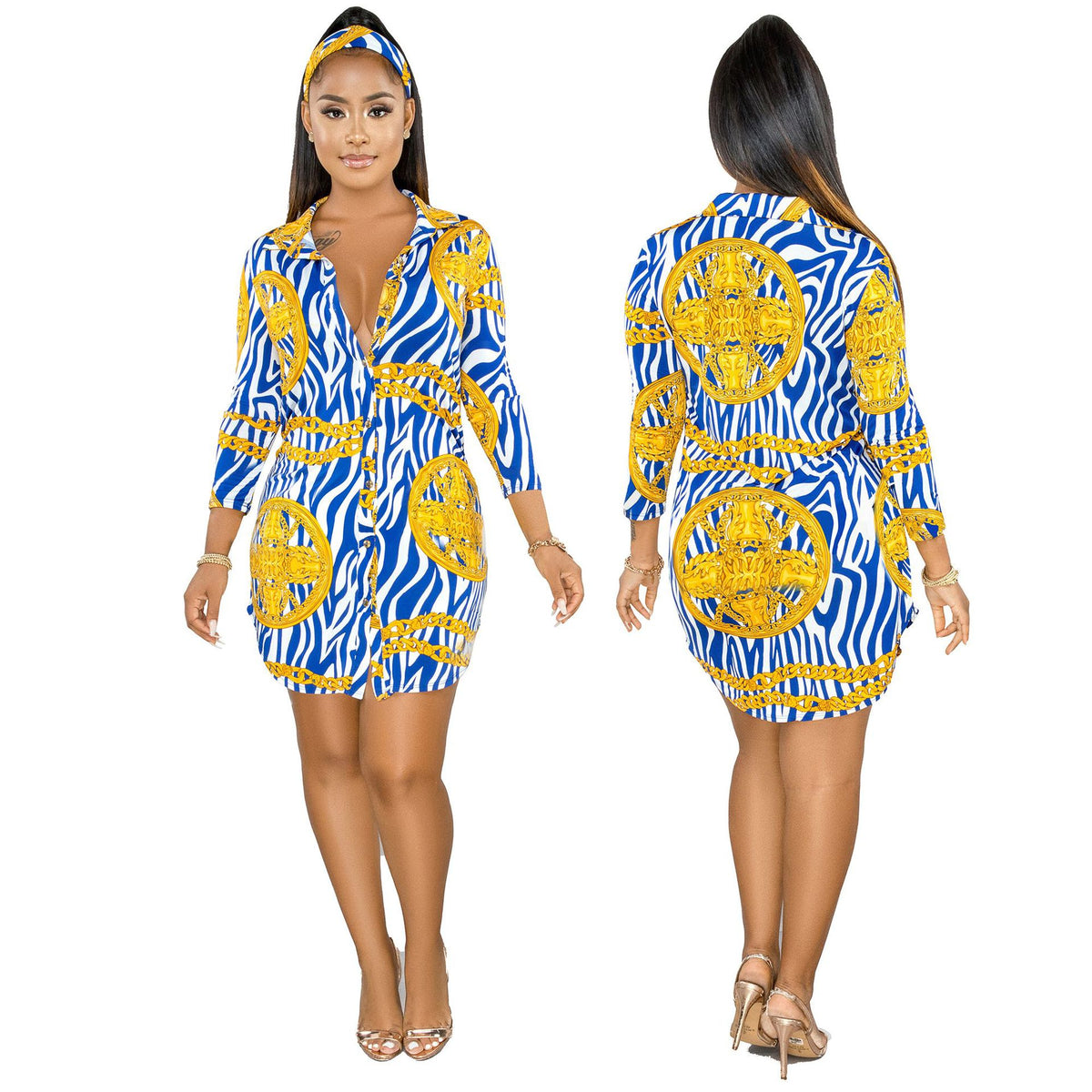 Yellow Blue Breezy Comfort Oversized Casual Blouse
