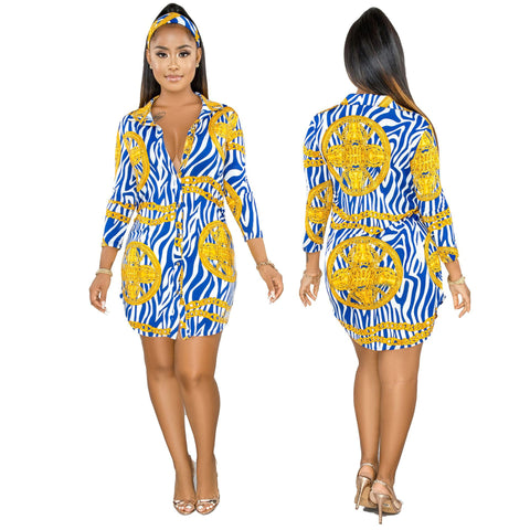 Yellow Blue Breezy Comfort Oversized Casual Blouse