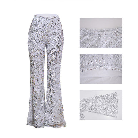 Dazzle Me Sequin Wide Leg Flare Pants