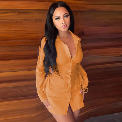 Orange Sarah Silk Bodycon Mini Dress