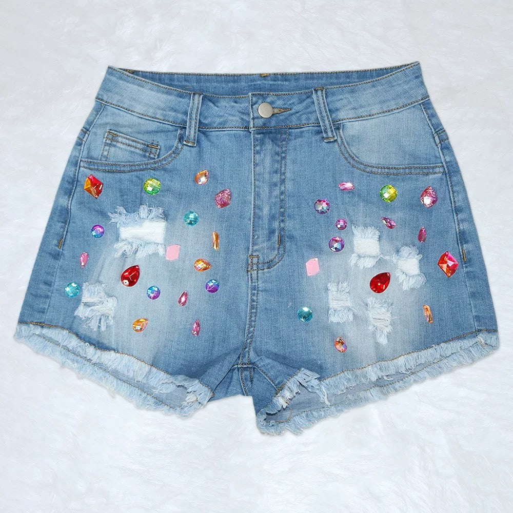 Brushed Colored Diamonds Shorts