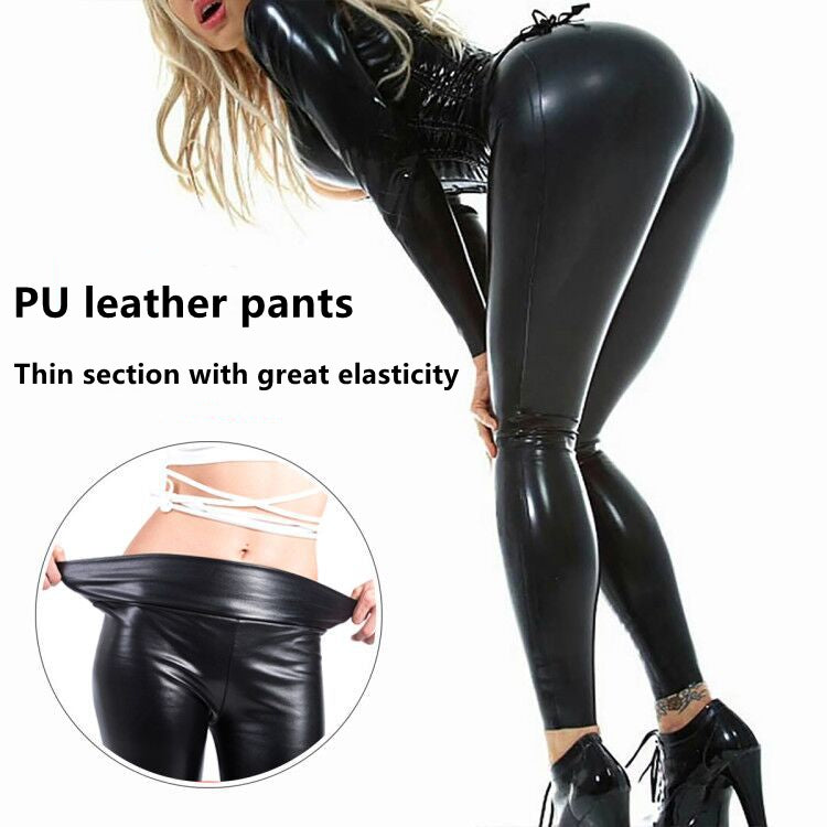 Women Matrix Leather Pants