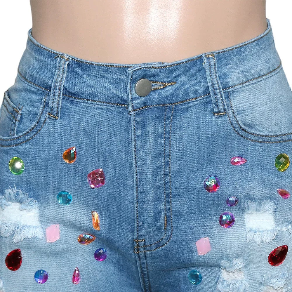 Brushed Colored Diamonds Shorts