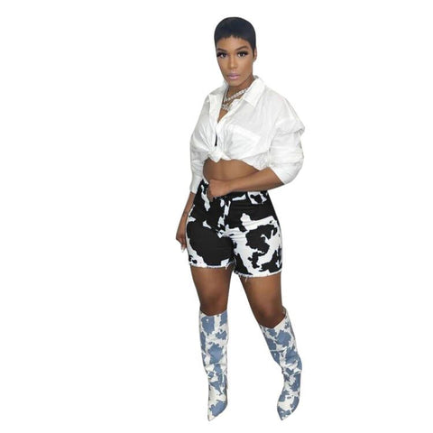 Milk-High Waist Shorts