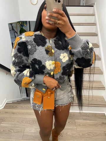 crop top crew neck sweater