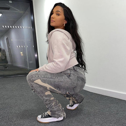 High Waist Streetwear Pencil Denim Pant