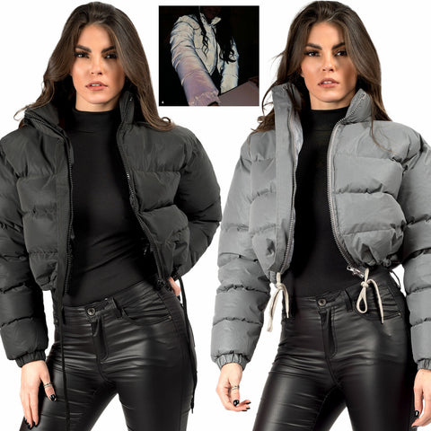 Warm Puffer Crop Top Jacket