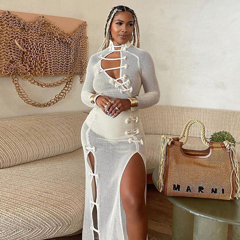 Elegant patchwork Mesh Bodycon Dresses