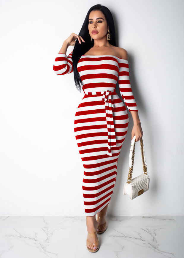 Tightly Wrapped Maxi Dress Red