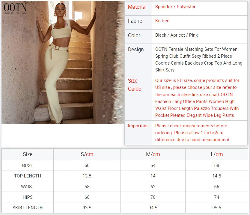 Nearly Knit Set Size Chart