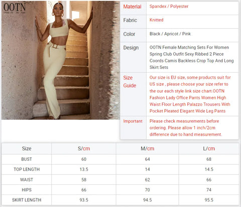 Nearly Knit Set Size Chart