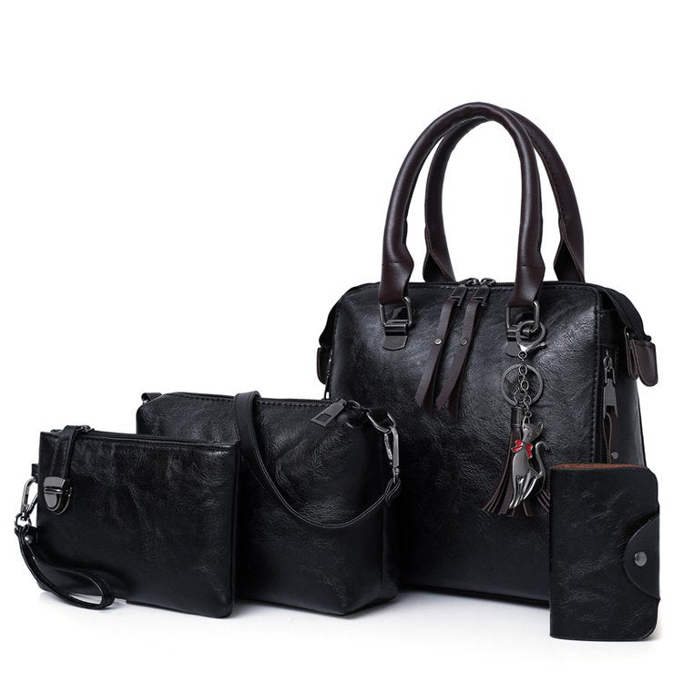Luxe Escape Black Tote Bag Set