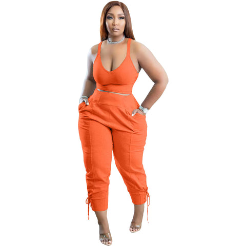 Crop Tank Top & Pant Set