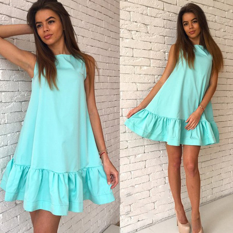 Alice Casual Mini A-Line Dress Turquoise