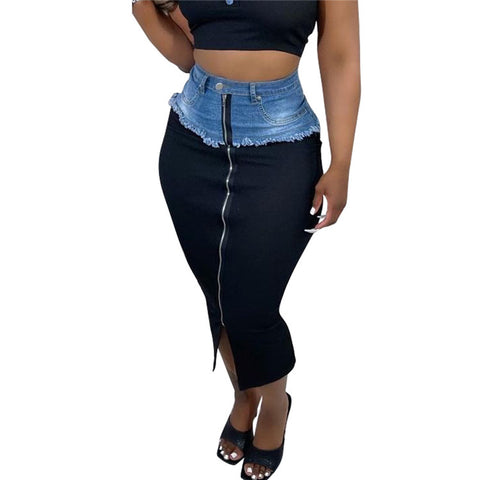stretchable maxi skirt for women