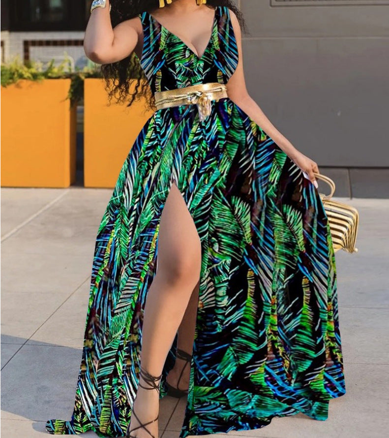 Green Bohemian Vacay Maxi Dress