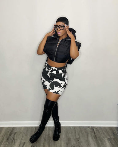 Milk-High Waist Shorts